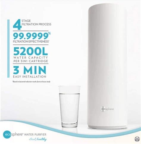 EcoSphere Ultrapurified Water Purifier (DOH.